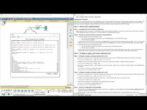 Cisco RnS - Lab 9.2.1.10 Packet Tracer Configuring Standard ACLs