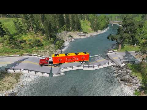 Cars vs Collapsing Bridge - BeamNG.drive