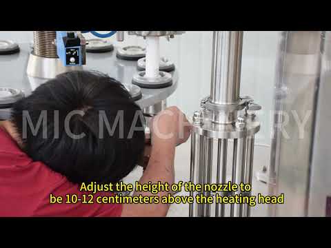 MIC-R60 Automatic Plastic Soft Tube Filling Sealing Machine-Adjust Height of Heating Jacking up Rod