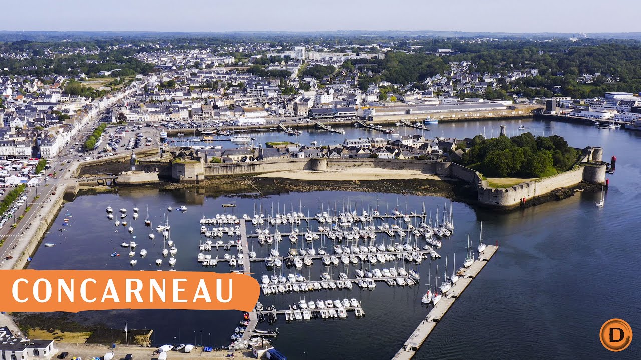 Concarneau mit der Ville Close aus der Luft
