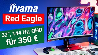 144 Hz Gaming-Monitor 32" für 350 Euro - Iiyama G-Master Red Eagle GB3266QSU-B1 im Test
