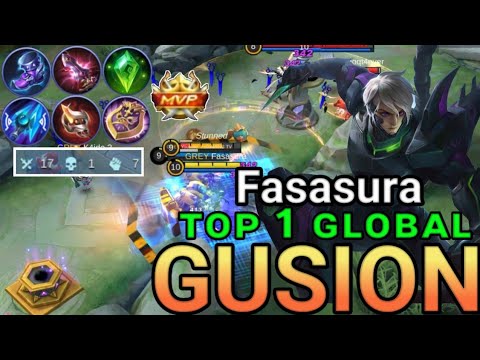 instant kill !!! deadly new combination | best build and gameplay gusion by Fasasura [top 1 global]