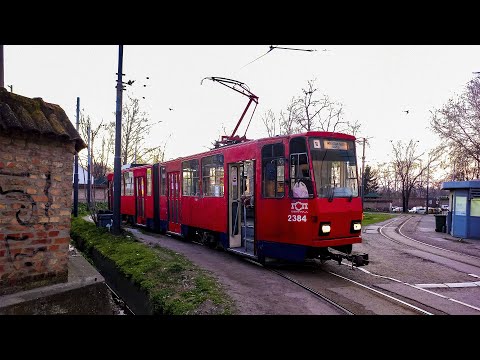 Belgrade tram ride from Novi Beograd to Karađorđev park