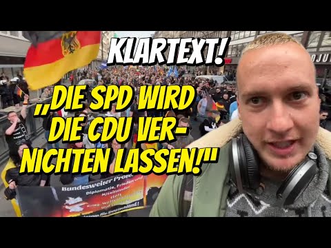 "Friedrich Merz ist BlackRock!" KLARTEXT eines Libertären Demo Düsseldorf Gemeinsam für Deutschland