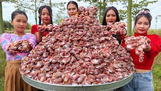 Amazing cooking chicken island stir-fry with rice recipe in my countryside