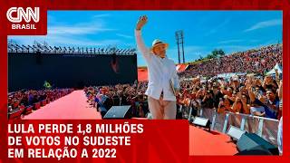 Vídeo: Entenda por que Lula perdeu votos no Sudeste em relação a 2022 | CNN 360°