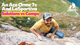 Climbing a 7c on the Orme and comparing the LaSportiva Solutions to Solution Comps