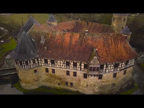 Rhön Drohne - Wasserschloss Irmelshausen / 1080p