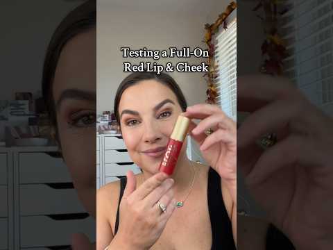 Testing a Full-On RED Lip & Cheek 💋