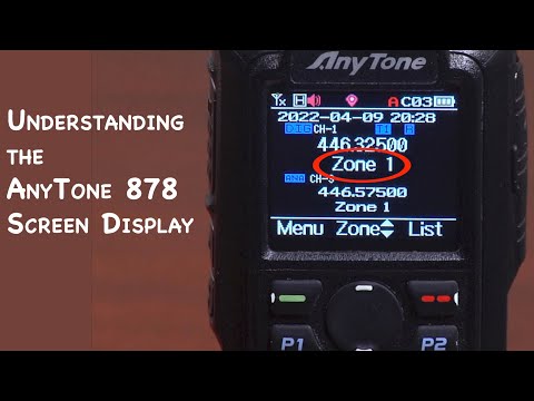 Beginner's Guide to Understanding the Anytone 878 handheld radio display screen.