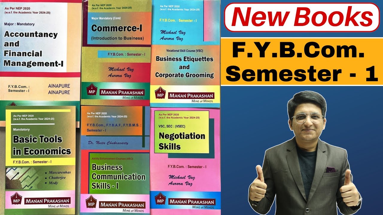 F.Y.B.Com. : Semester - 1 | New Books | New Subjects in FYBCOM | FYBCOM Syllabus | Hemal Sir