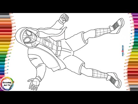 Miles Morales Hoodie Man Coloring Pages/Miles Morales/Elektronomia - Nostalgia Coloring Pages