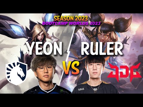 TL Yeon vs JDG Ruler - Yeon KAI'SA vs Ruler ZERI ADC (Bootcamp Worlds 2023) - Patch 13.18 KR Ranked