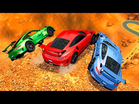 GTA 4 Cliff Drops & Crashes (Real Cars Mods) ep.4