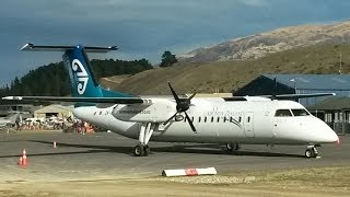 preview picture of video 'Final Air New Zealand/Air Nelson Dash 8 Q300 takeoff from Wanaka Airport'