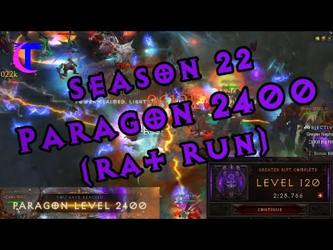 Diablo III Season 22 - TrepChains Paragon 2400 - 4man GR 120 rat run