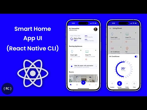 Smart Home App UI in React Native CLI | Iot App React Native CLI