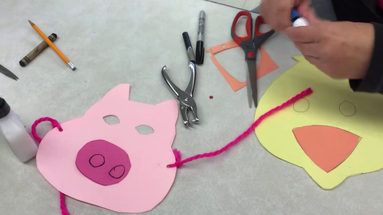 Make a farm animal face puppet