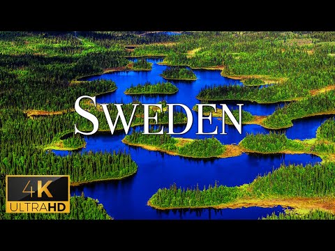 FLYING OVER SWEDEN (4K Video UHD) - Peaceful Piano Music With Beautiful Nature Video For Relaxation