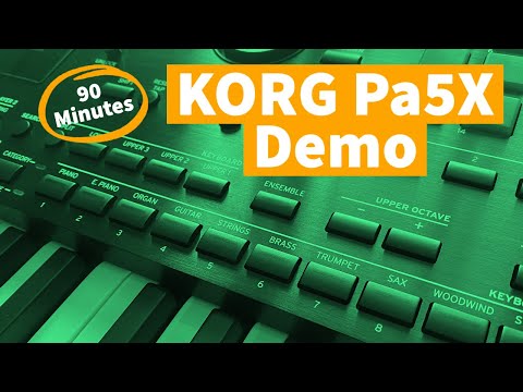 Korg Pa5X Full voice and style demonstration - 90 minutes live demo