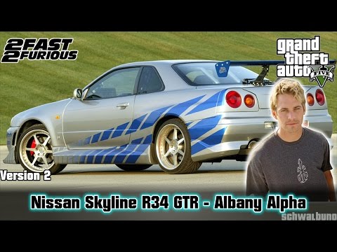 GTA 5 2Fast 2Furious - Paul's Nissan Skyline R34 GTR v2 (Alpha) Car Build #38