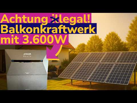 Balkonkraftwerk mit 8 Solarmodulen (3,6kW): Anker SOLIX Solarbank 3 Pro machts möglich