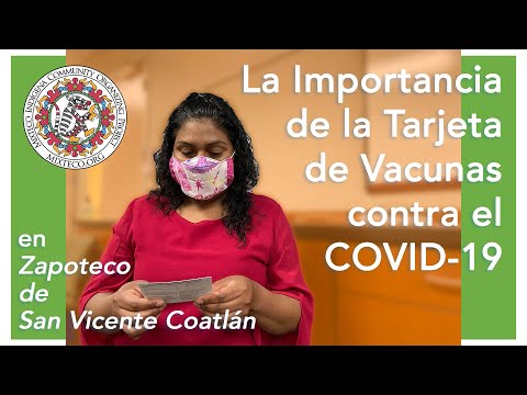 La Importancia de la Tarjeta de Vacunas (Zapoteco de San Vicente Coatlán)