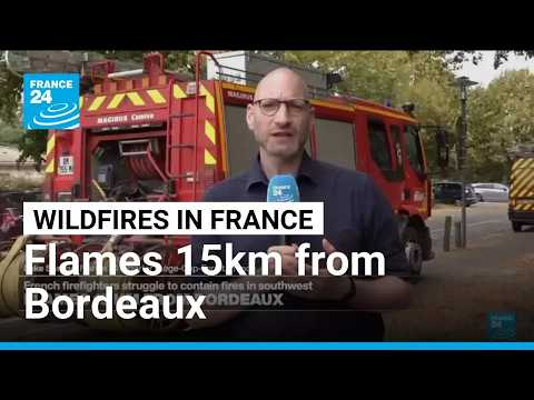 Wildfires in France: French farmers provide water tankers to help fight fire