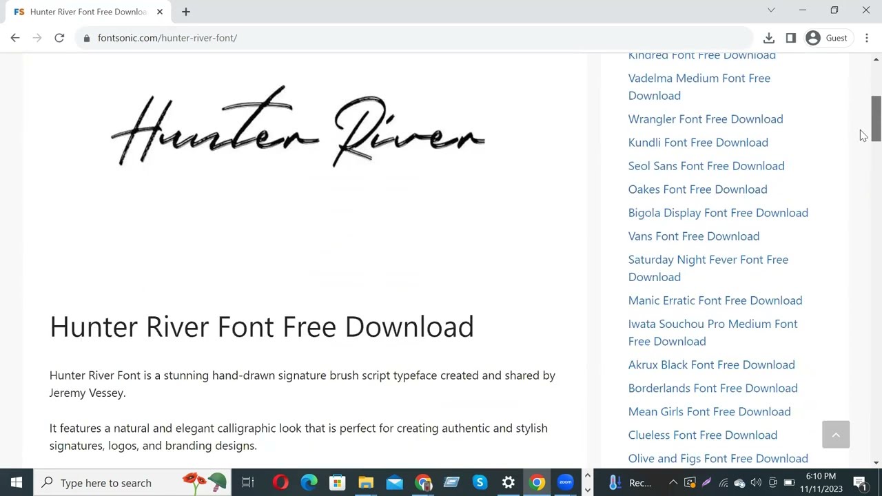 How to download and install Hunter River Font Free Download #viral #trending