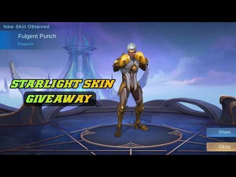 GIVING AWAY PAQUITO FULGENT PUNCH STARLIGHT SKIN || MOBILE LEGENDS || MLBB