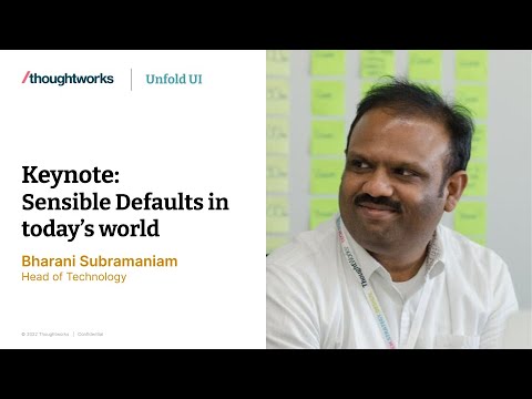 Unfold UI 2022 - Sensible defaults keyNote