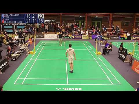 Match point - Joran Kweekel vs Lucas Claerbout - MS, SF – Dutch Int. 2023