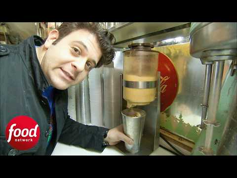 Adam Richman DEFEATED By 120 Ounces Of Malt Milkshakes! | Man V. Food