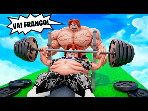 VOCÊ É MUITO FRACO MAS GANHA FORÇA POR SEGUNDO SEM LIMITE NO ROBLOX ♾️💪