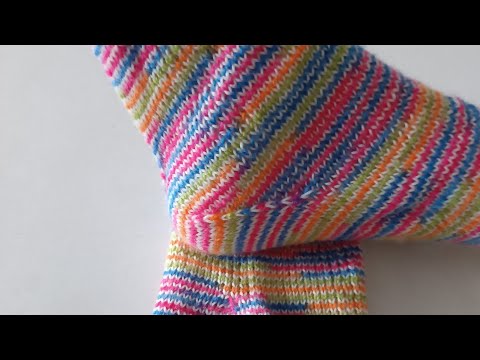 Zunahmeferse von der Mitte aus. Die einfachste Ferse in Runden gestrickt!