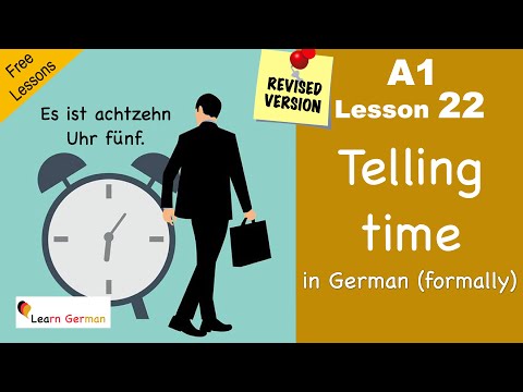 A1 - Lesson 22 | official time in German | Zeit offiziell | Learn German