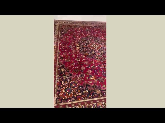 سجاد ايراني مشهد - صناعة و نسيج يدوي | مقاس: 3.05x...