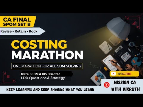 SPOM Set B Costing — Marathon | SM & ICAI Case Booklet Fully Solved
