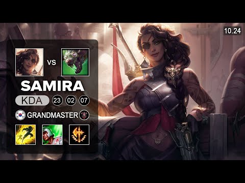 Samira Bot vs Twitch - KR Grandmaster Patch 10.24