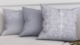 Декоративная подушка «942145» серый, светло-серый — видео о товаре