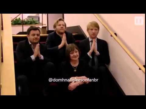 Domhnall and Brian Gleeson at ITAwards  Irish Times Theatre Awards 2016