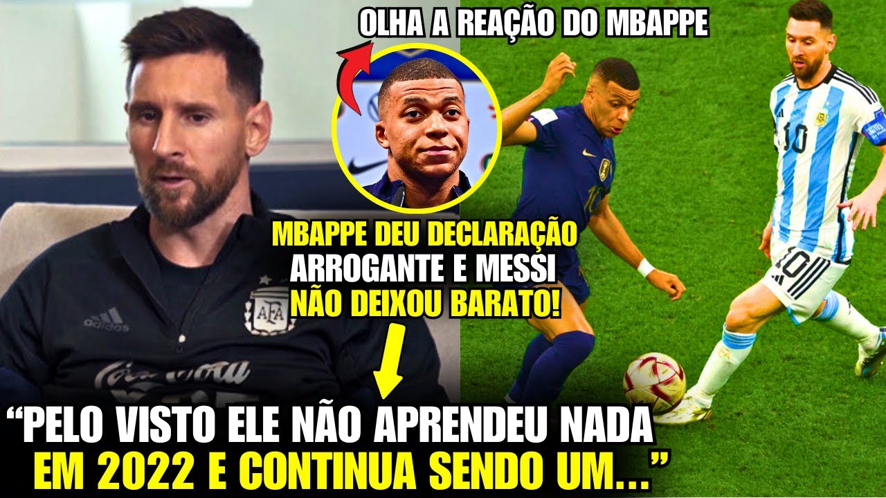 🚨 EITA! Olha a FORTE RESPOSTA DO MESSI PRO MBAPPE após DECLARAÇÕES DUVIDOSAS DO FRANCÊS!
