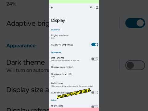 How to turn off adaptive brightness on Motorola smartphones #shorts #youtubeshorts #motorola #tricks