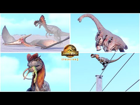 Dilophosaurus All Perfect Animations & Interactions 🦖 Jurassic World Evolution 2