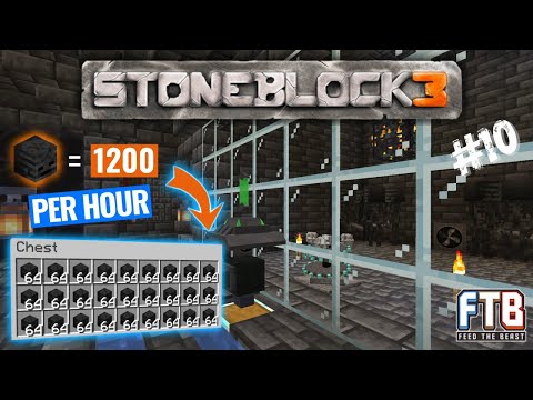 I BUILD A OP WITHER SKELETON FARM!!! STONEBLOCK 3 - #10