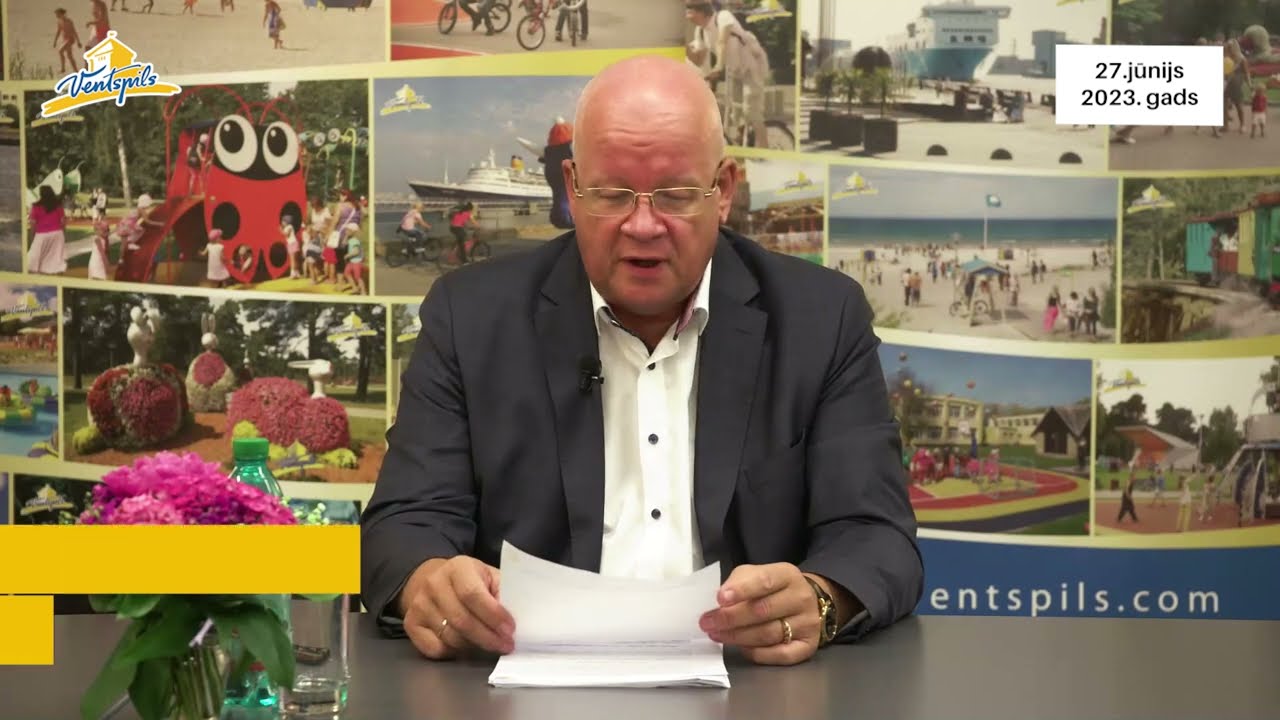 VIDEO: G.Blumbergs par Jūras svētku aktualitātēm Ventspilī – 27.06.2023.