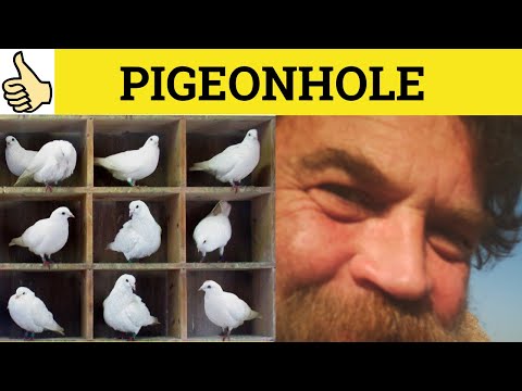 🔵Pigeonhole Meaning - Pigeon hole Defined - Pigeonhole Examples - Pigeonhole Definition - GRE 3500