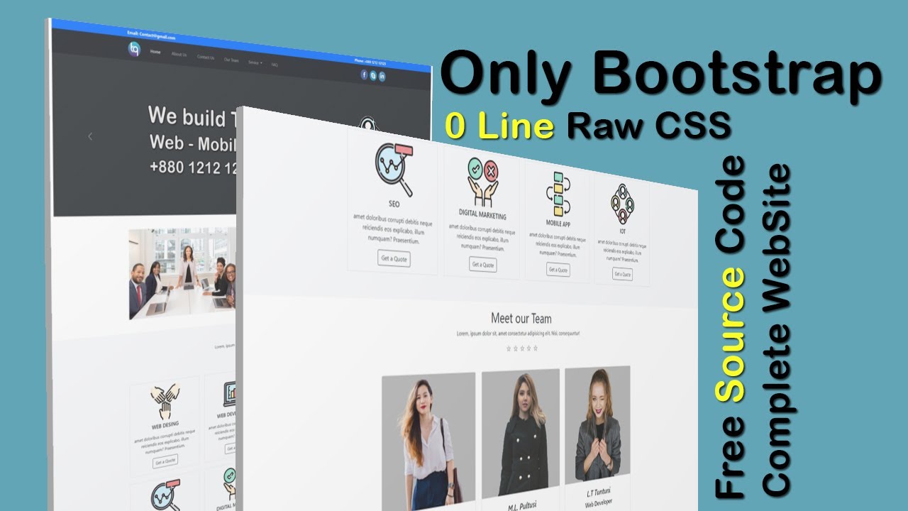 Create a Responsive website using only bootstrap 5