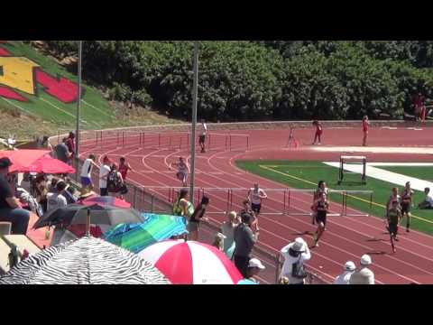 A Lotfy - FSB 300m Hurdles at OC Championships 4-22-17 - Los Alamitos Boys