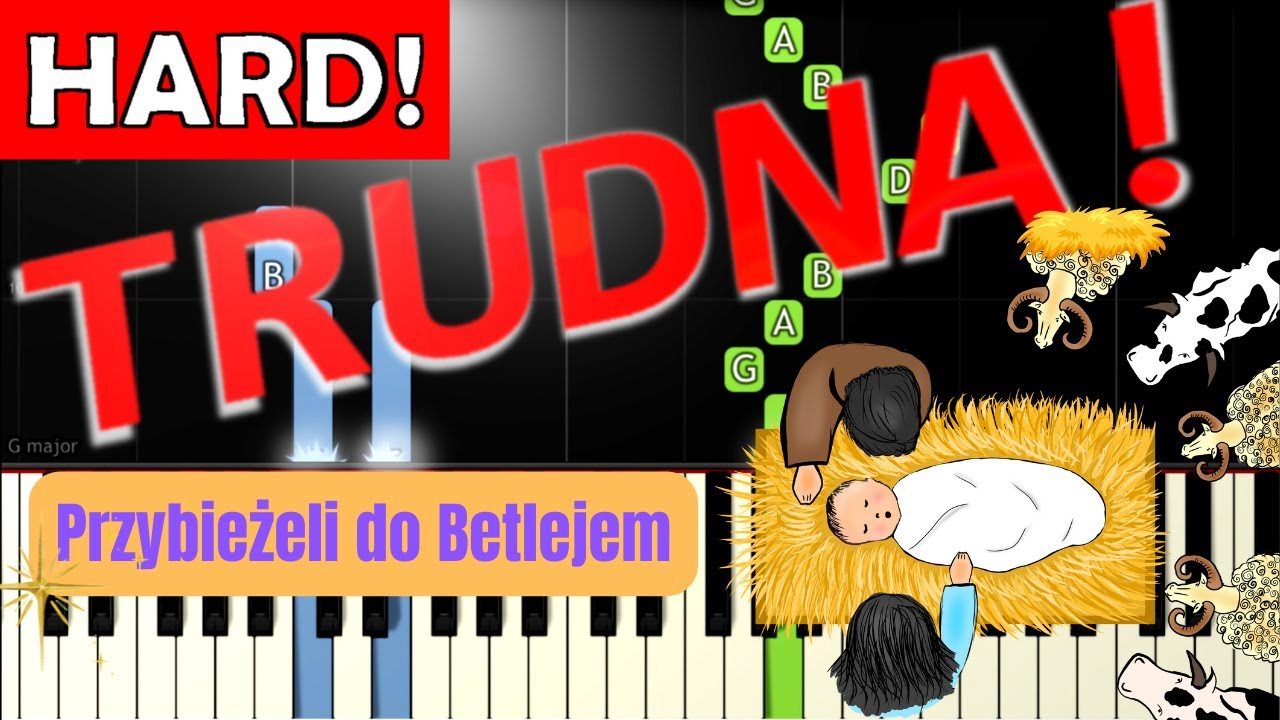 🎹 Przybieżeli do Betlejem - Piano Tutorial (TRUDNA! wersja) 🎵 NUTY W OPISIE 🎼